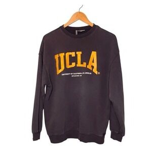 Divided UCLA Crewneck Sweatshirt Black Lightweight Fleece‎ S